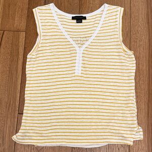 Sanctuary Yellow and White Striped Tank Top